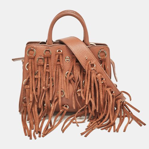 Aigner Brown Leather Cybill Fringe Tote - Aigner - Modalova