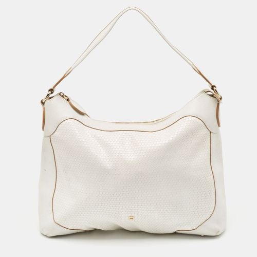 Embossed Leather Zip Hobo - Aigner - Modalova