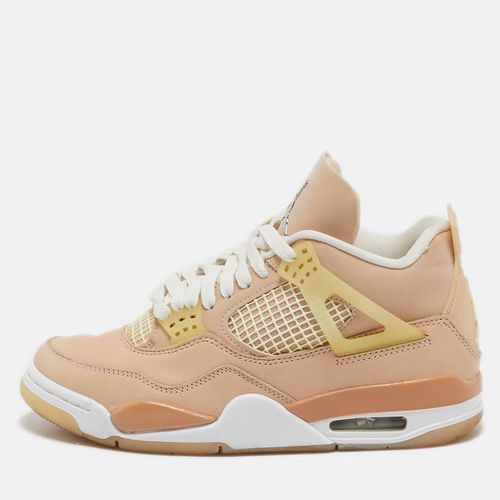 Air Jordans Beige Durabuck Leather Jordan 4 Retro Shimmer Sneakers Size 38 - Air Jordans - Modalova