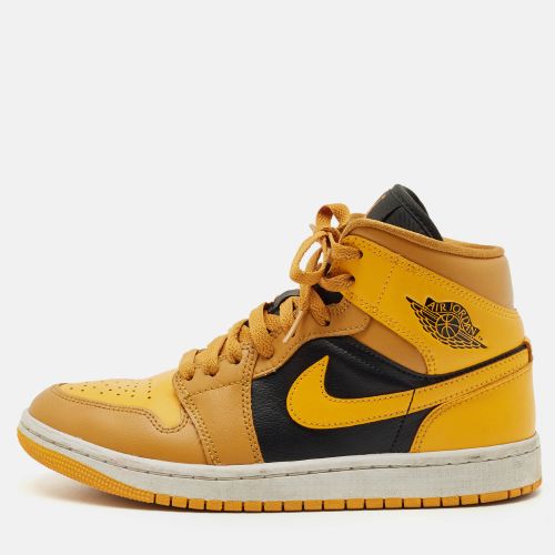 Air Jordans Multicolor Leather Jordan 1 Mid Chutney Taxi Sneakers Size 37.5 - Air Jordans - Modalova