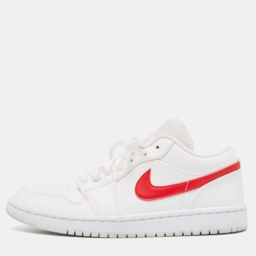 Air Jordans White/Red Leather Air Jordan 1 White Red Sneakers Size 37.5 - Air Jordans - Modalova