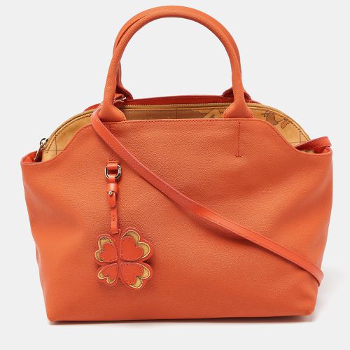 Tan Geo Print Coated Canvas Satchel - Alviero Martini 1A Classe - Modalova