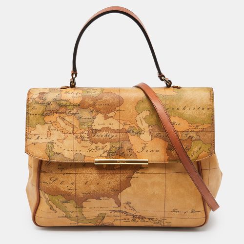 Alviero Martini 1A Classe Beige Geo Print Coated Canvas and Leather Top Handle Bag - Alviero Martini 1A Classe - Modalova