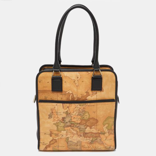 Alviero Martini 1A Classe Beige/Brown Geo Classic Print Coated Canvas and Leather Tote - Alviero Martini 1A Classe - Modalova