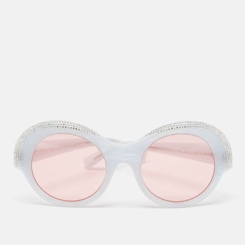 Alain Mikli x Alexandre Vauthier Light Blur/Pink Roselyn Crystals Round Sunglasses - Alain Mikli x Alexandre Vauthier - Modalova