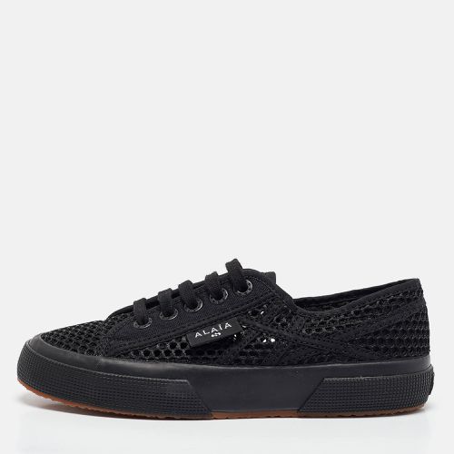 Alaia Black Fishnet and Canvas Superga Sneakers Size 36 - Alaia - Modalova