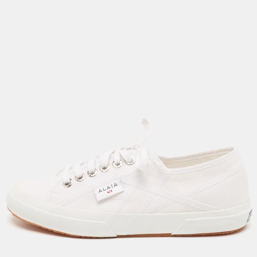 Alaia White Canvas Superga Sneakers Size 40 - Alaia - Modalova