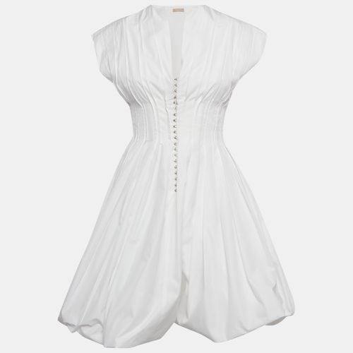 Poplin Pleated Corset Mini Dress M - Alaia - Modalova