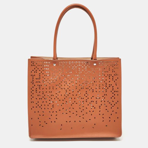 Alaia Brown Leather Mina Tote - Alaia - Modalova