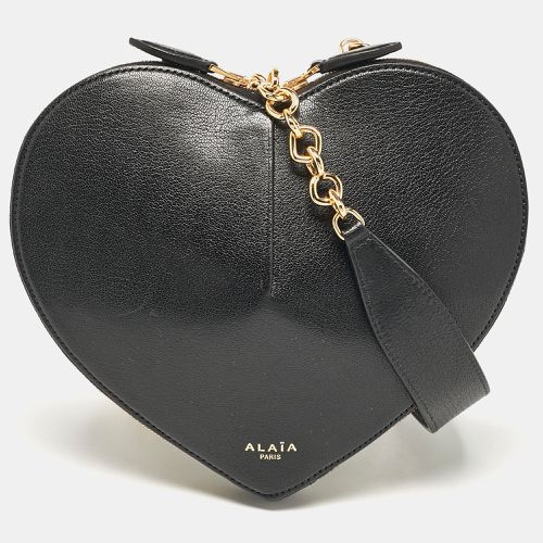 Alaia Black Leather Le Coeur Shoulder Bag - Alaia - Modalova