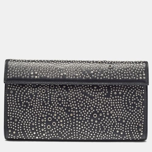 Alaia Black Leather Studded Clutch - Alaia - Modalova