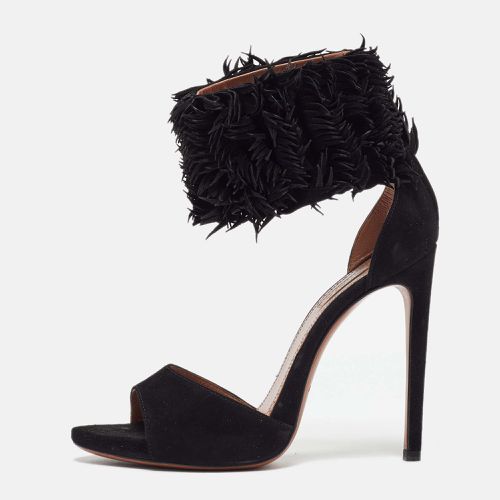 Suede Fringed Chamois Ankle Cuff Sandals Size 37 - Alaia - Modalova