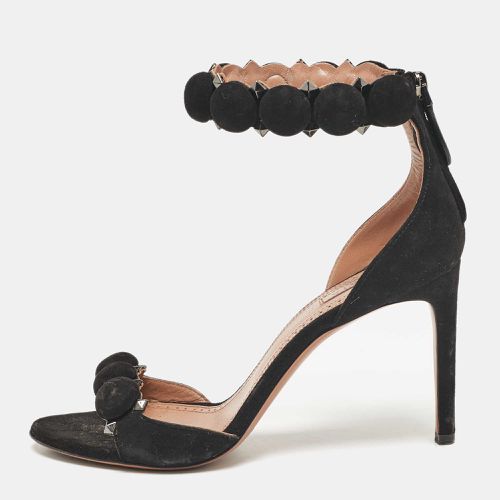 Alaia Black Suede La Bombe Ankle Strap Sandals Size 37 - Alaia - Modalova