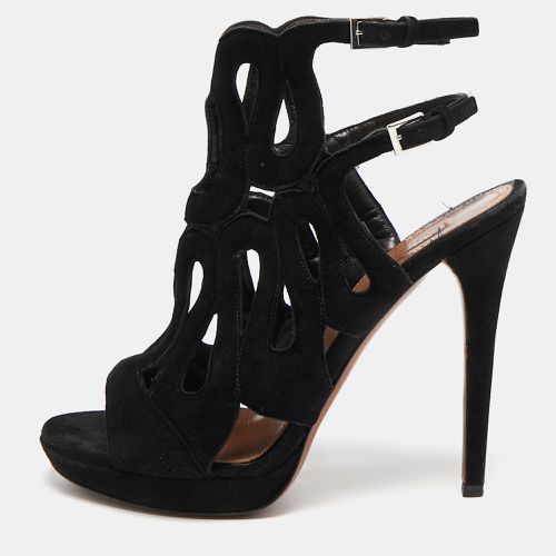 Alaia Black Suede Ankle Strap Sandals Size 38 - Alaia - Modalova