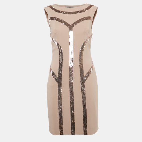 Alberta Ferretti Pink Embellished Crepe Sleeveless Mini Dress M - Alberta Ferretti - Modalova