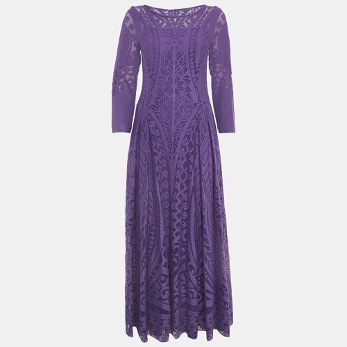 Alberta Ferretti Purple Patterned Lace Maxi Dress S - Alberta Ferretti - Modalova