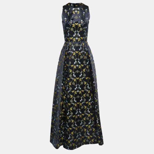 Alexander McQueen Navy Blue Floral Jacquard Sleeveless Gown S - Alexander McQueen - Modalova