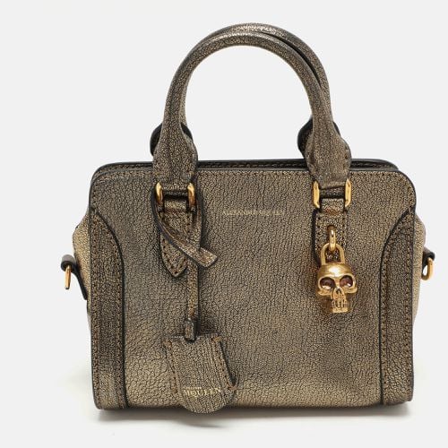 Alexander McQueen Gold Textured Leather Heroine Satchel - Alexander McQueen - Modalova