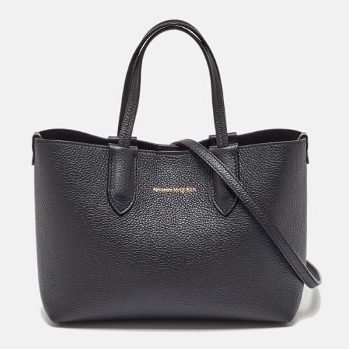 Alexander McQueen Black Leather Mini Shopper Tote - Alexander McQueen - Modalova