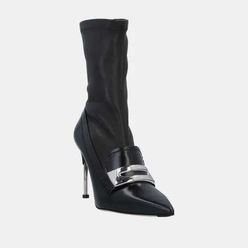 Alexander Mcqueen Leather Ankle Boots 38.5 - Alexander McQueen - Modalova