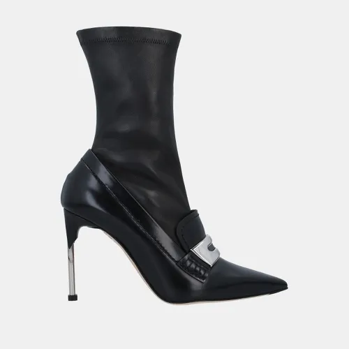 Alexander Mcqueen Leather Ankle Boots 38.5 - Alexander McQueen - Modalova