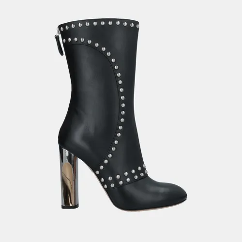 Alexander Mcqueen Leather Ankle Boots 38.5 - Alexander McQueen - Modalova