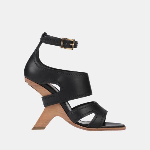 Alexander Mcqueen Leather Wedge Sandals Size 40 - Alexander McQueen - Modalova