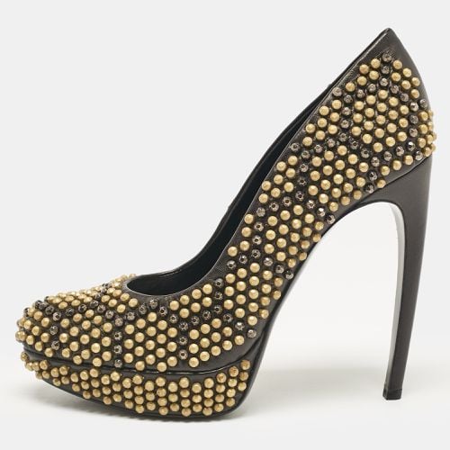 Alexander McQueen Black Leather Studded Platform Pumps Size 40 - Alexander McQueen - Modalova