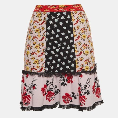 Alexander Mcqueen Multicolor Floral Intarsia Stretch Knit Mini Skirt XXS - Alexander McQueen - Modalova