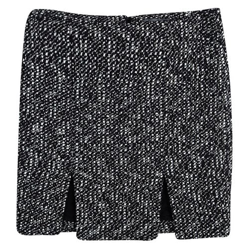 Alexander McQueen Monochrome Tweed Slit Detail Skirt S - Alexander McQueen - Modalova