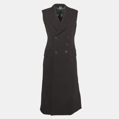 Alexander McQueen Black Gabardine Double Breasted Vest Coat M - Alexander McQueen - Modalova