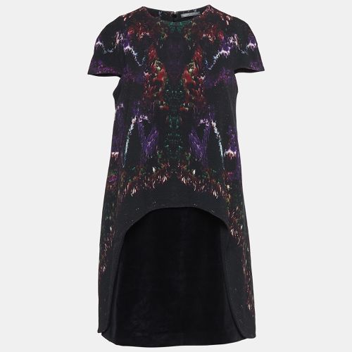 Alexander McQueen Black Printed Velvet and Wool Mini Dress M - Alexander McQueen - Modalova