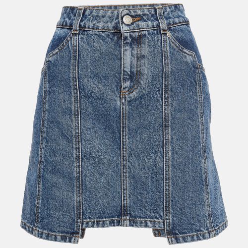 Alexander McQueen Blue Embroidered Denim Mini Skirt S - Alexander McQueen - Modalova