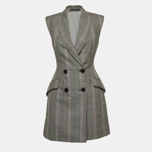 Alexander McQueen Grey Patterned Wool Sleeveless Mini Dress S - Alexander McQueen - Modalova