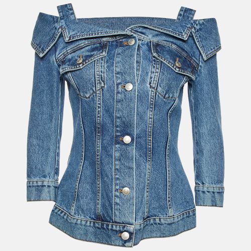 Alexander McQueen Blue Denim Cold Shoulder Jacket S - Alexander McQueen - Modalova