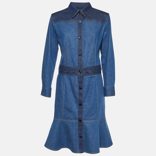 Alexander McQueen Blue Denim Buttoned Front Dress L - Alexander McQueen - Modalova