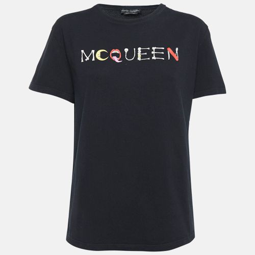 Alexander McQueen Black Logo Print Cotton Knit T-Shirt XL - Alexander McQueen - Modalova