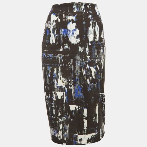 McQ by Alexander McQueen Black Jersey Printed Pencil Midi Skirt M - Alexander McQueen - Modalova