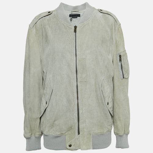 Alexander McQueen Grey Suede Zip-Up Jacket L - Alexander McQueen - Modalova