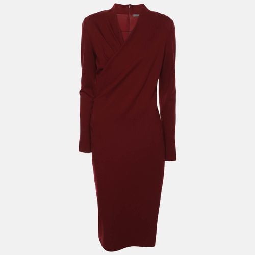 Alexander McQueen Burgundy Fabric Midi Dress S - Alexander McQueen - Modalova