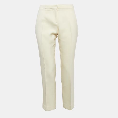 Alexander McQueen Cream Wool Blend Straight Trousers S - Alexander McQueen - Modalova