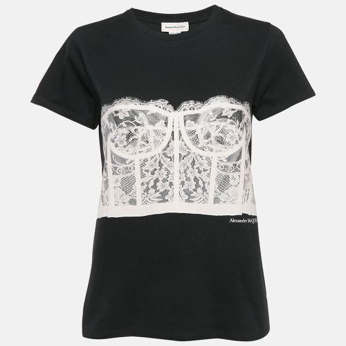 Alexander McQueen Black Corset Print Cotton T-Shirt S - Alexander McQueen - Modalova