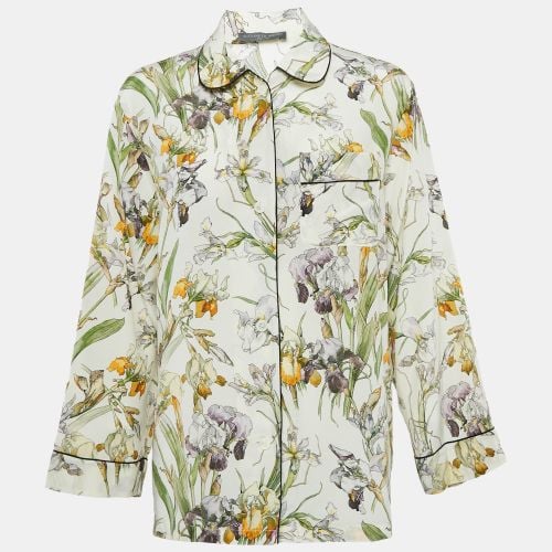 Alexander McQueen Off-White Floral Print Silk Blouse S - Alexander McQueen - Modalova