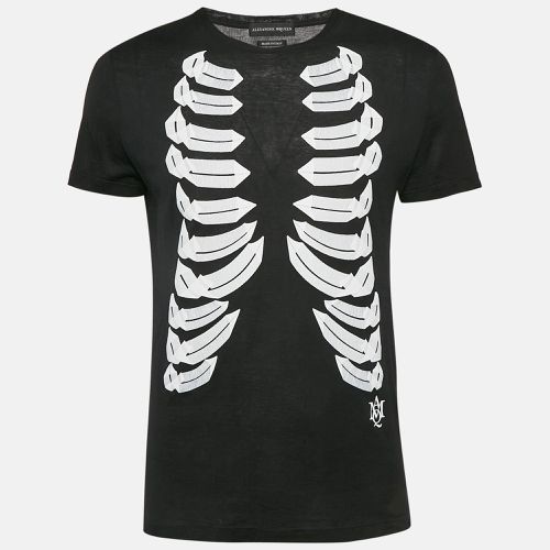 Alexander McQueen Black Ribcage Print Cotton T-Shirt M - Alexander McQueen - Modalova