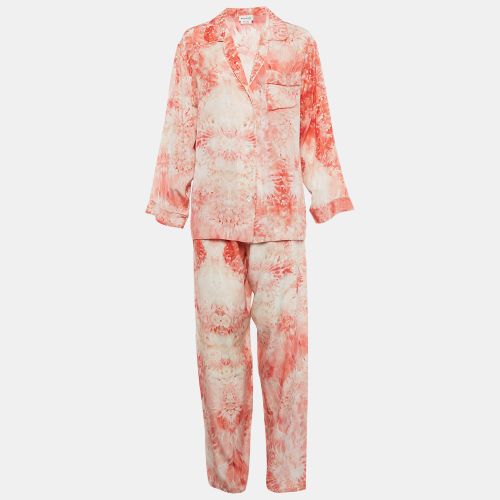 Alexander McQueen Pink Floral Print Silk Pyjama Shirt and Pants Set M - Alexander McQueen - Modalova