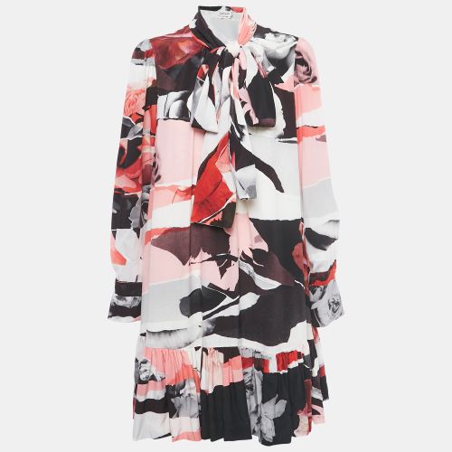 Alexander McQueen Pink Printed Silk Flared Hem Short Dress M - Alexander McQueen - Modalova
