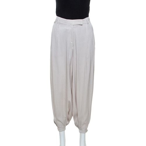 Alexander McQueen Cream Sheen Silk Balloon Pants S - Alexander McQueen - Modalova