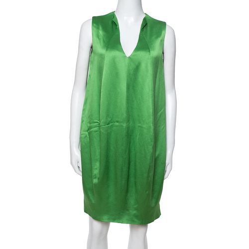 Alexander McQueen Green Silk Satin Sleeveless Shift Dress M - Alexander McQueen - Modalova