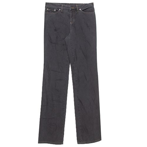 Alexander McQueen Vintage Dark Grey Sanded Denim Straight Leg Jeans S - Alexander McQueen - Modalova