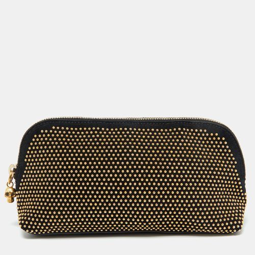 Alexander McQueen Black Suede Studded Zip Pouch - Alexander McQueen - Modalova